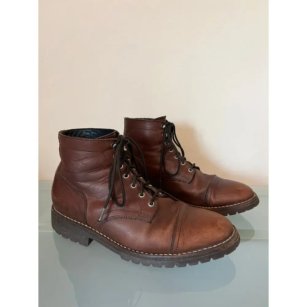 Thursday Boot Company men’s Everyday brown leather boots size 10 lace up shoes